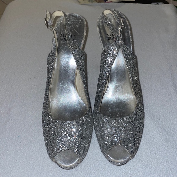 Stuart Weitzman Avalon Glitter High Heel Pumps Size 10 - Picture 2 of 8